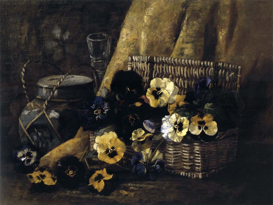 Basket of Pansies